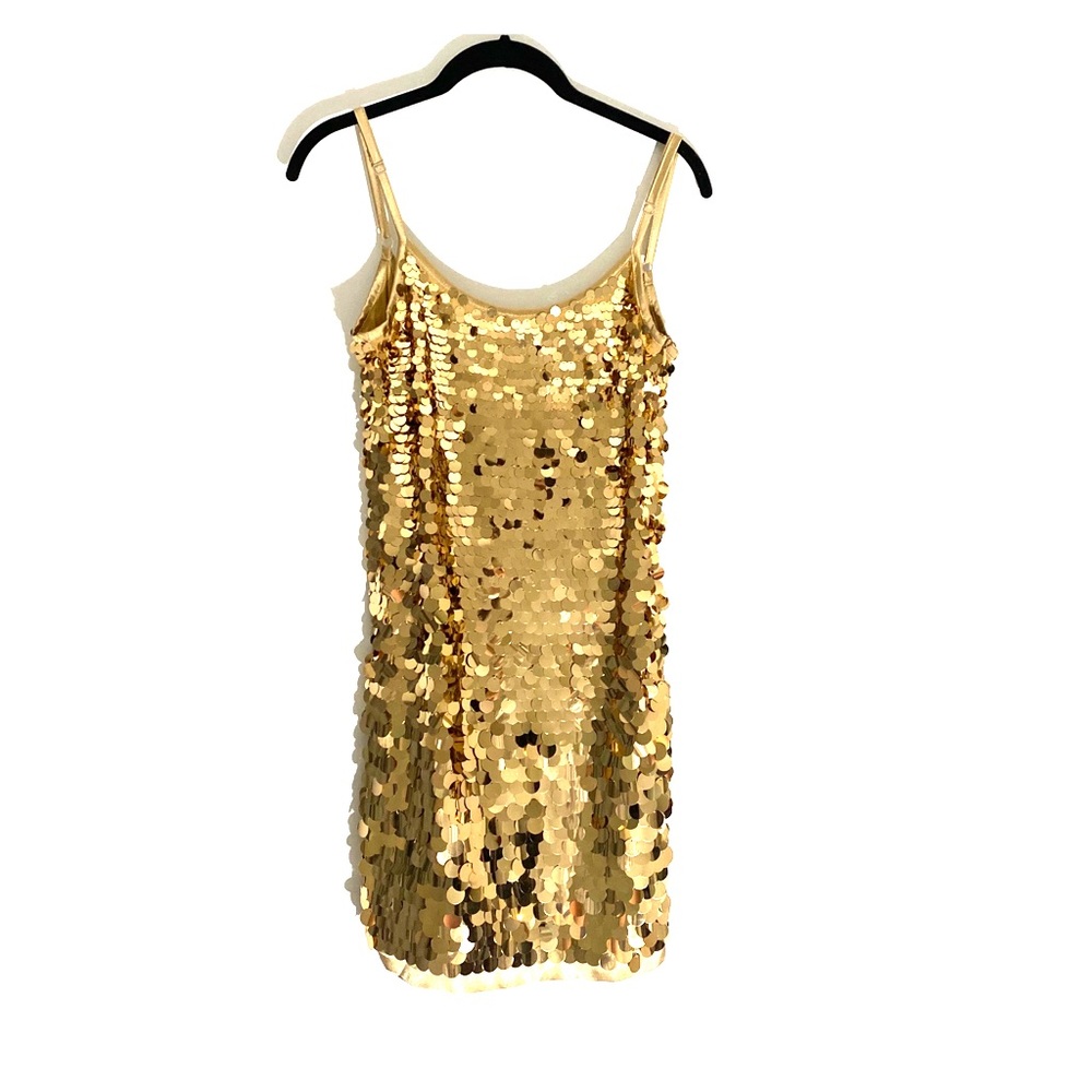 BEDO Femme | Dress Gold Sequinned